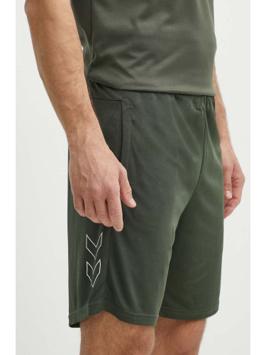 Къс панталон за трениране Hummel Flex Mesh hmlTE SHORTS в зелено