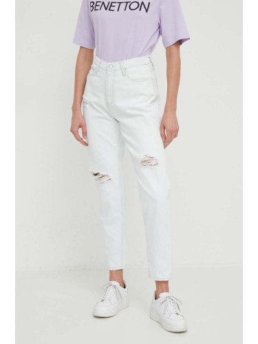 Дънки Calvin Klein Jeans с висока талия J20J222147