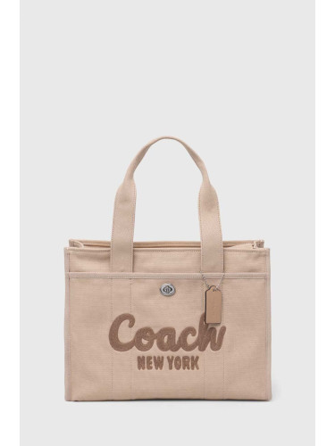 Чанта Coach в бежово