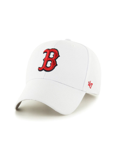 Шапка 47 brand MLB Boston Red Sox в бяло с апликация B-MVP02WBV-WH