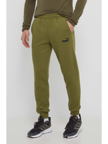 Спортен панталон Puma в зелено с принт 624329 586715