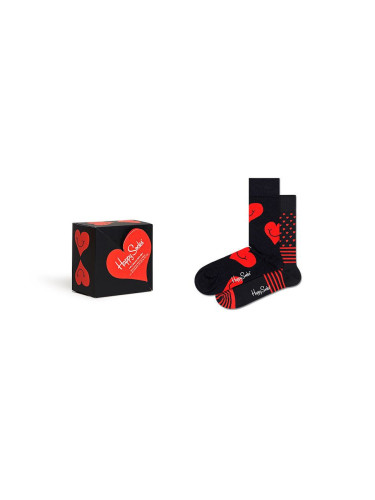 Чорапи Happy Socks (2 чифта) дамски в черно