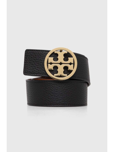 Кожен колан с две лица Tory Burch 1.5" Miller Reversible дамски в черно 138936.001