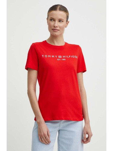 Памучна тениска Tommy Hilfiger в синьо WW0WW40276