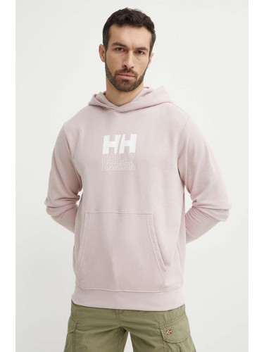 Суичър Helly Hansen в розово с качулка апликация 53251 53924