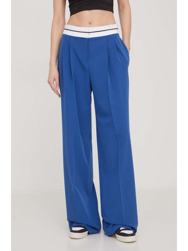 Панталон HUGO в синьо със стандартна кройка, с висока талия 50505370
