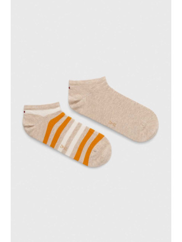 Чорапи Tommy Hilfiger в бежово 382000001
