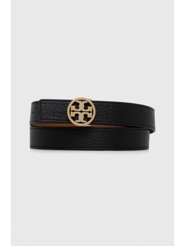 Кожен колан с две лица Tory Burch 1" Miller Reversible дамски в черно 138935.001