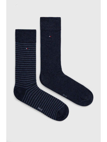 Чорапи Tommy Hilfiger (2 чифта) в тюркоазено 100001496