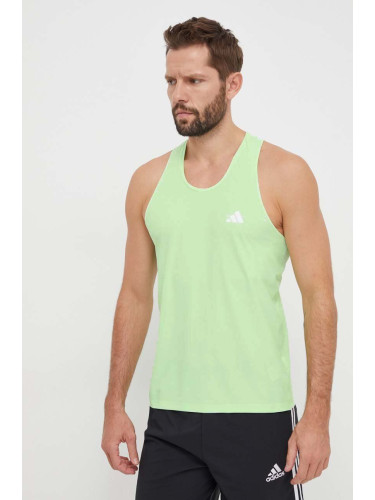 Тениска за бягане adidas Performance Own The Run в зелено IN1530