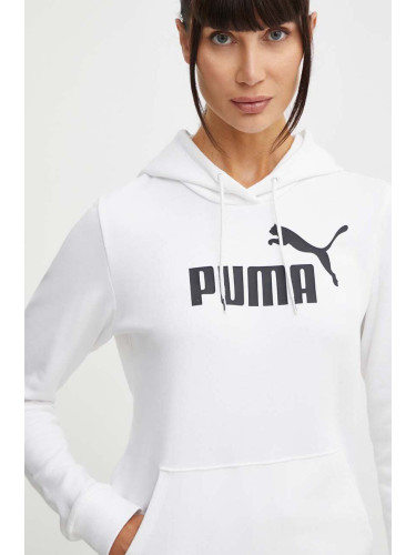 Суичър Puma в бяло с качулка принт 586797 586791