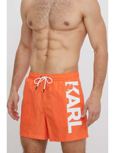 Плувни шорти Karl Lagerfeld в оранжево