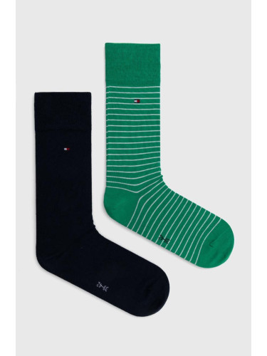 Чорапи Tommy Hilfiger (2 чифта) в зелено 100001496