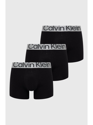 Боксерки Calvin Klein Underwear (3 чифта) мъжки в черно