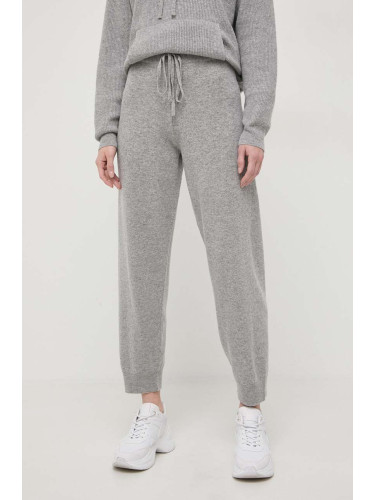 Вълнен спортен панталон Weekend Max Mara в сиво с меланжов десен 2415331011600