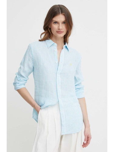 Ленена риза Polo Ralph Lauren със свободна кройка с класическа яка 211910644