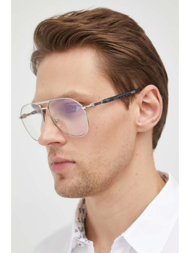 Слънчеви очила Gucci в сребристо