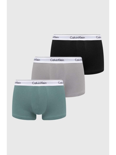 Боксерки Calvin Klein Underwear (3 броя) в зелено 000NB2380A