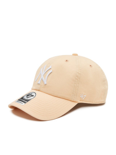 47 Brand Шапка с козирка Mlb New York Yankees '47 Clean Up W/ No Loop Label B-NLRGW17GWS-AF Оранжев