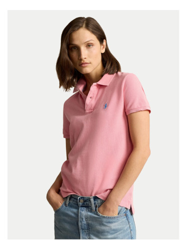 Polo Ralph Lauren Тениска с яка и копчета 211935587001 Розов Regular Fit