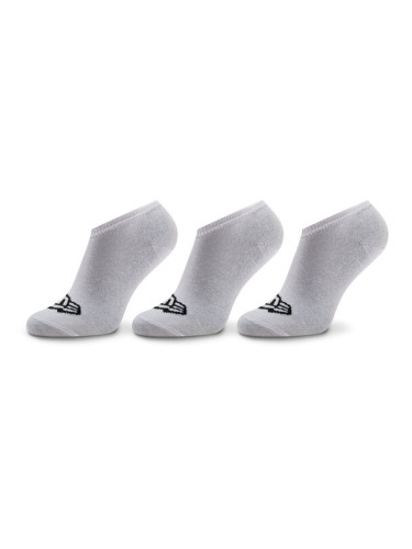 New Era Комплект 3 чифта къси чорапи унисекс Flag Sneaker Sock 13113638 Бял