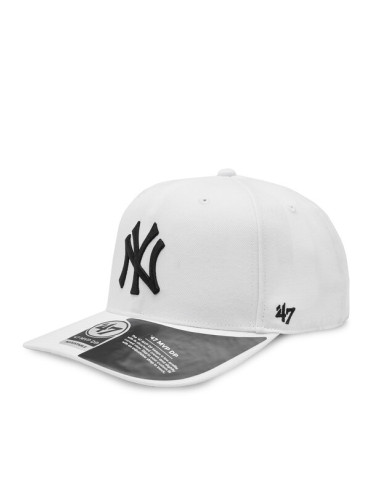 47 Brand Шапка с козирка Mlb New York Yankees Cold Zone CLZOE17WBP Бял