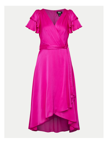 DKNY Коктейлна рокля DD4AQ571 Розов Regular Fit