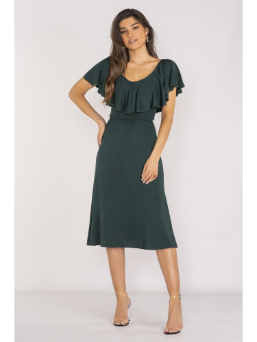 Awama Woman's Dress A659 Bottle Green