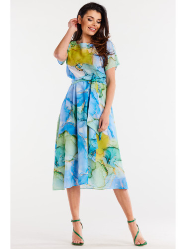Awama Woman's Dress A510 Blue/Green