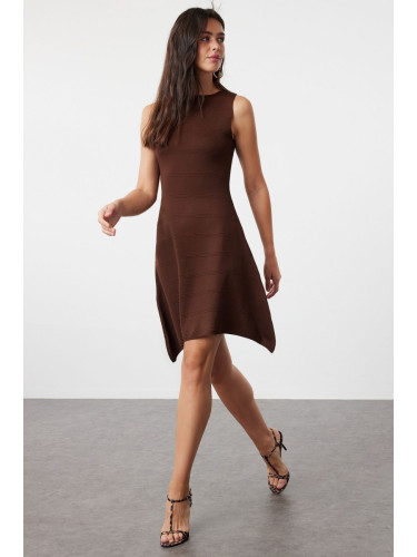 Trendyol Brown Midi Knitwear A-line Dress