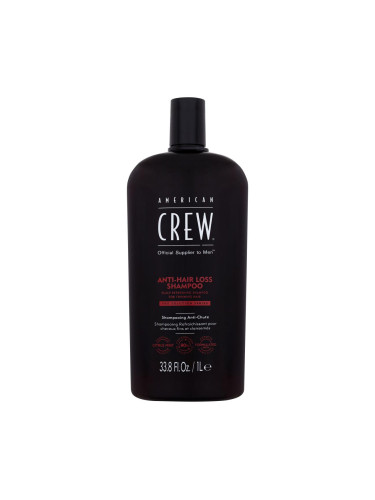 American Crew Anti-Hair Loss Shampoo Шампоан за мъже 1000 ml увреден флакон