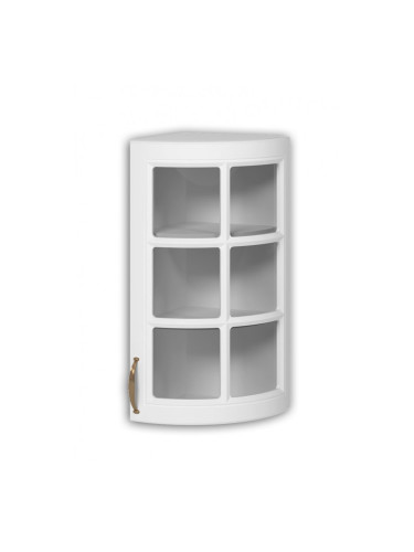 Горен шкаф заоблен с витрина Michelle B 30/72-E20