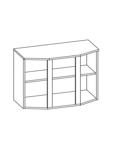 Горен витринен шкаф Alina 80BB-E20