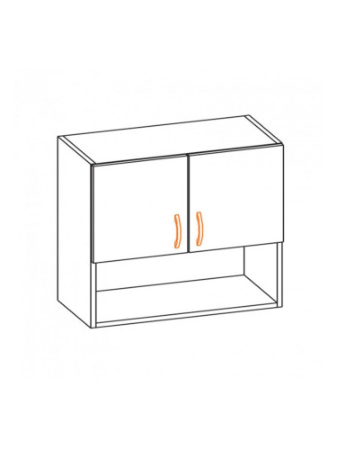 Горен двоен шкаф с ниша Alina 60B-E20