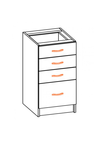 Долен кухненски шкаф Алина 40Н с четири чекмеджета