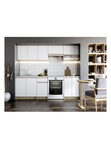 Кухненски комплект Katarina Lux 240, дъб сонома, бял дъб