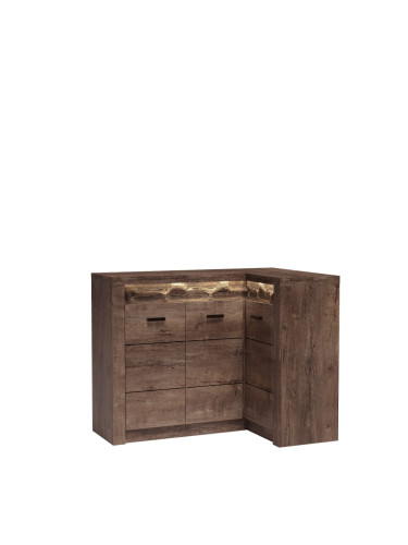 Ъглов шкаф Indianapolis I-15, тъмна пепел