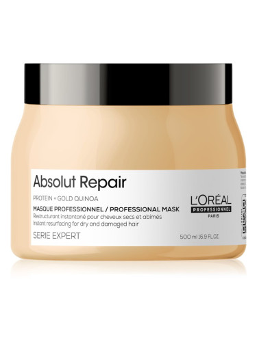 L’Oréal Professionnel Serie Expert Absolut Repair дълбоко регенерираща маска за суха и увредена коса 500 мл.