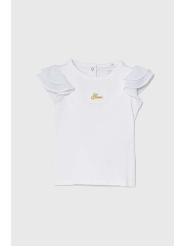 Детска тениска Guess в бяло
