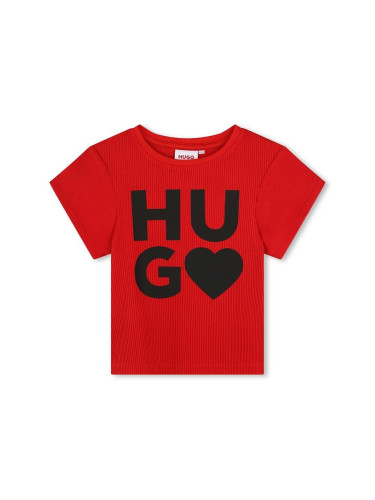 Детска тениска HUGO в червено