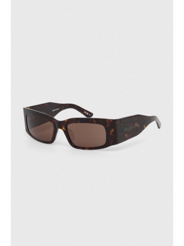 Слънчеви очила Balenciaga в кафяво BB0328S