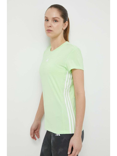 Тениска за трениране adidas Performance Hyperglam в зелено IM8784