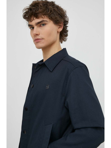 Памучно яке G-Star в тъмносиньо преходен модел