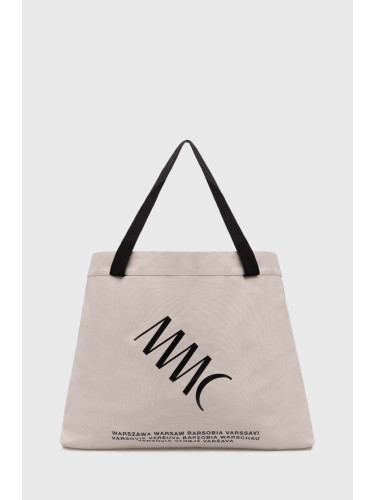 Памучна чанта MMC STUDIO в бежово LOGOBIG.BAG