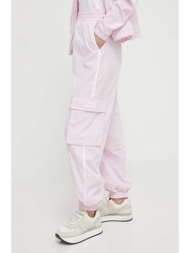 Спортен панталон Guess ARLETH в розово с принт V4GB01 WG2Q0