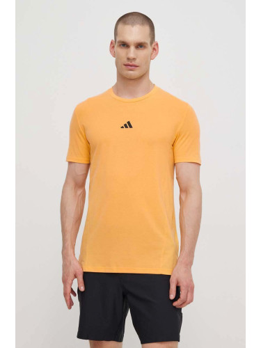 Тениска за трениране adidas Performance D4T в жълто с изчистен дизайн IS3818