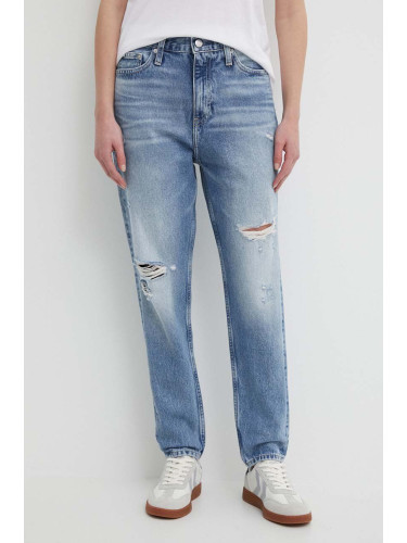 Дънки Calvin Klein Jeans с висока талия J20J223310