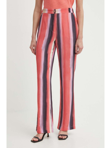 Панталон Sisley с широка каройка, с висока талия