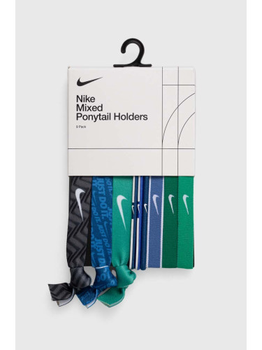 Ластици за коса Nike (9 броя) в зелено