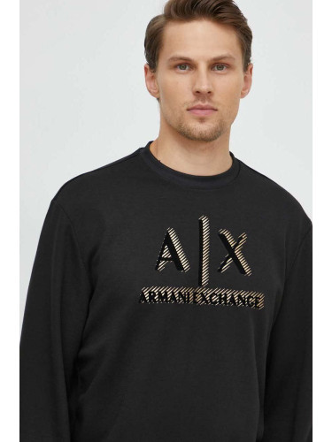 Суичър Armani Exchange в черно с принт 3DZMSA Z9N1Z